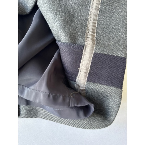 J.Crew // Number 2 Gray & Blue Wool Color-block Pencil Skirt, Size 6 - Picture 5 of 7